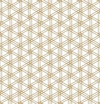 Seamless geometric pattern inspired by Japanese woodworking style Kumiko zaik Illustrazione stock