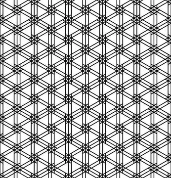 Seamless geometric pattern inspired by Japanese woodworking style Kumiko zaik 스톡 일러스트