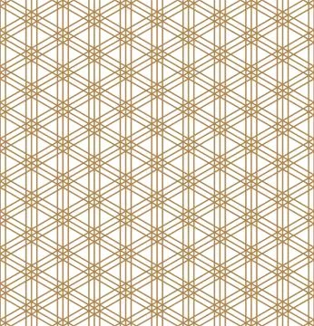 Seamless geometric pattern inspired by Japanese woodworking style Kumiko zaik Stock Illustration