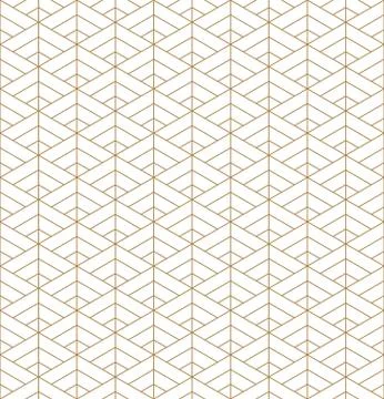Seamless geometric pattern inspired by Japanese Kumiko ornament. Illustrazione stock
