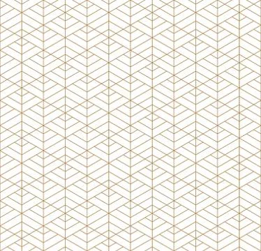 Seamless geometric pattern inspired by Japanese Kumiko ornament. Illustrazione stock