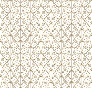 Seamless geometric pattern inspired by Japanese Kumiko ornament. 스톡 일러스트
