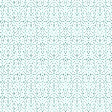 Seamless geometric pattern with interlocking aqua blue lines Stock Illustration
