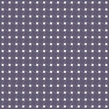 Seamless geometric pattern with interlocking shapes in muted purple and white Stockillustratie