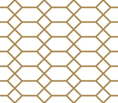 Seamless geometric pattern of intertwining black lines. Stock Illustration