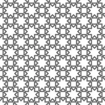 Seamless geometric pattern. Islamic pattern. arabic, indian ornament.Doubled  Stock Illustration