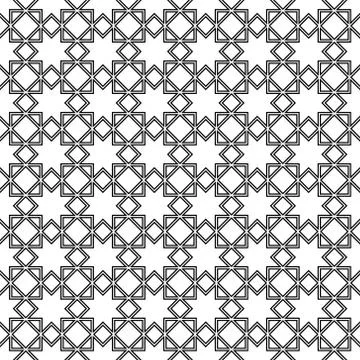 Seamless geometric pattern. Islamic pattern. arabic, indian ornament.Doubled  Stock Illustration