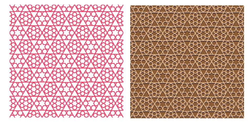 Seamless geometric pattern in Islamic style vector Stock Illustration