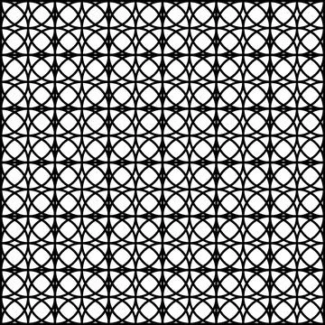 Seamless Geometric pattern, islamic style, black and white. Modern textile Stock Illustration