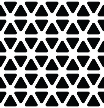 Seamless geometric pattern of isometric triangles with rounded corners. Abstract Stock Illustration