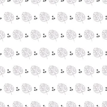Seamless geometric pattern with leaves, blades of grass and twigs 스톡 일러스트