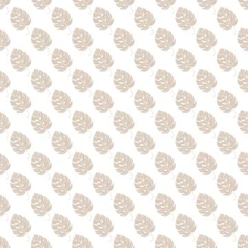 Seamless geometric pattern with leaves, blades of grass and twigs Stock Illustration