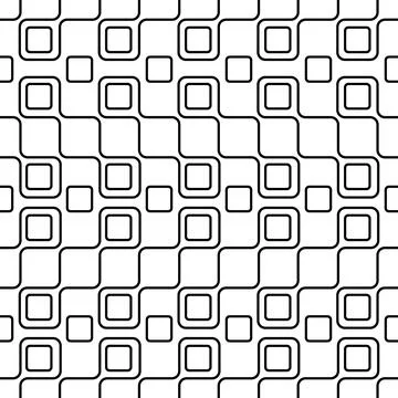 Seamless geometric pattern of lines and squares for textures, textiles and si Illustrazione stock