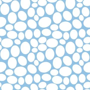 Seamless geometric pattern, many eggs nicely arranged on light blue Stock Illustration