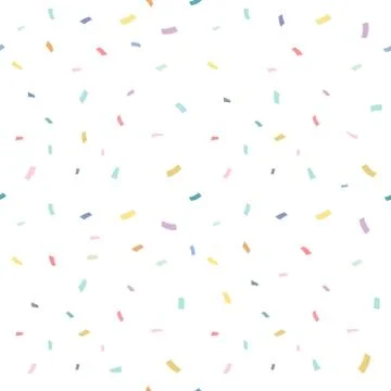 Seamless geometric pattern, many ribbon colorful on white background Illustrazione stock