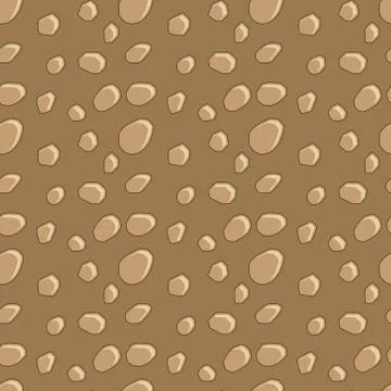 Seamless geometric pattern, many stone on brown background Stock Illustration