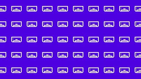 Seamless Geometric Pattern of Minimalist Air Conditioner Icons on a Vibrant.. Illustrazione stock