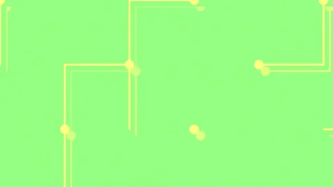 Seamless geometric pattern: Modern abstract line connections on yellow backdr Stock Footage 336539866