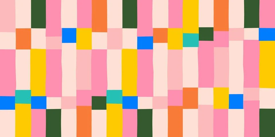 Seamless geometric pattern in a modern flat style with texture. Vector illu.. Stockillustratie