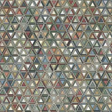 Seamless geometric pattern with  multicolored triangles. Illustrazione stock