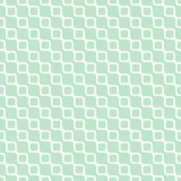 Seamless geometric pattern, oblique wave with chain on light green background Stock Illustration