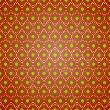 Seamless geometric pattern on orange background Stock Illustration