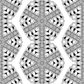 Seamless geometric pattern in oriental style イラスト素材