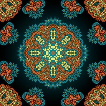 Seamless geometric pattern in oriental style Seamless geometric pattern in... Stock Photos