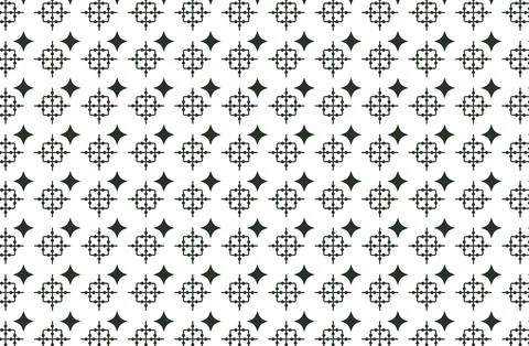 Seamless Geometric Pattern With Ornamental Tile Motif in Repeating Grid Bac.. Stock Illustration