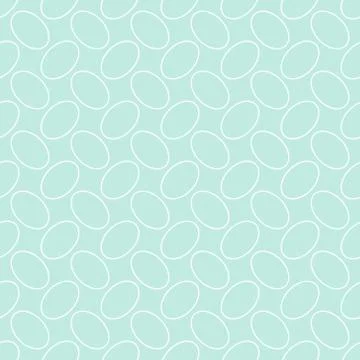 Seamless geometric pattern, outline of eggs on light green background Stock Illustration