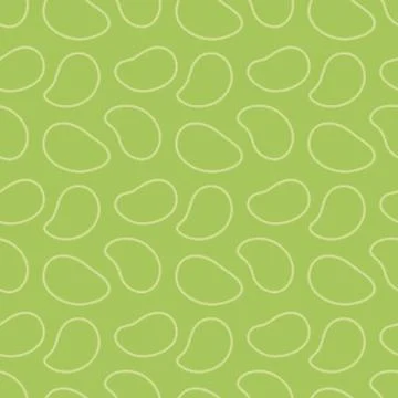 Seamless geometric pattern, outline of mango on green background Stock Illustration