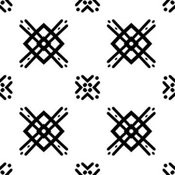 Seamless geometric pattern over white background Stock Illustration