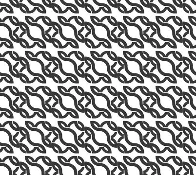 Seamless geometric pattern of overlapping circles in balanced symmetry with.. Stock Illustration