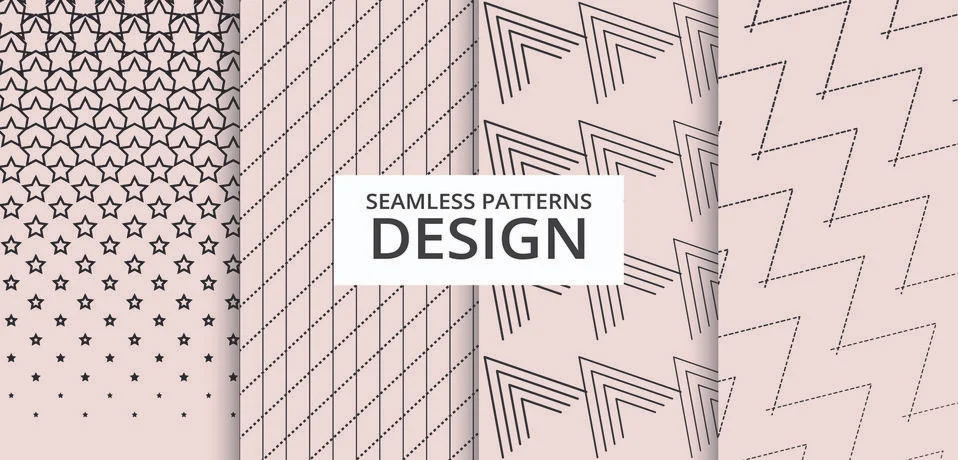 Seamless geometric pattern with pink background color 스톡 일러스트