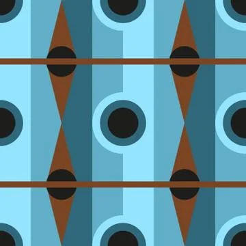 Seamless geometric pattern in pop art design. Vector art. Stock Illustration