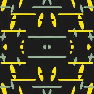 Seamless geometric pattern in pop art design. Vector art. Stock Illustration