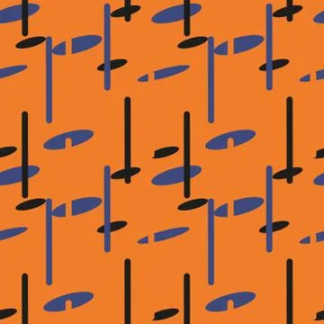 Seamless geometric pattern in pop art design. Vector art. Stock Illustration