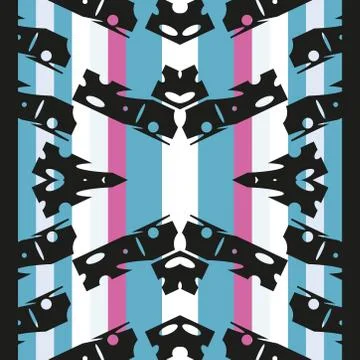 Seamless geometric pattern in pop art design. Vector art. Stock Illustration