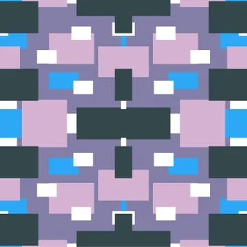 Seamless geometric pattern in pop art design. Vector art. Stock Illustration