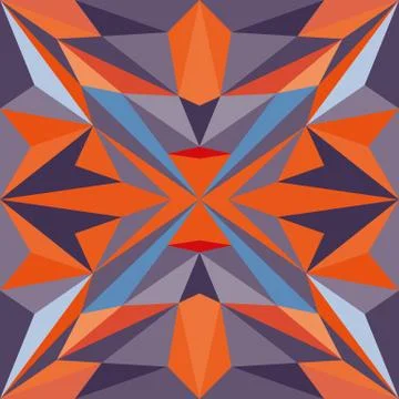 Seamless geometric pattern in pop art design. Vector art. Stock Illustration