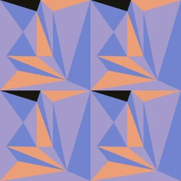 Seamless geometric pattern in pop art design. Vector abstract art. Stock Illustration