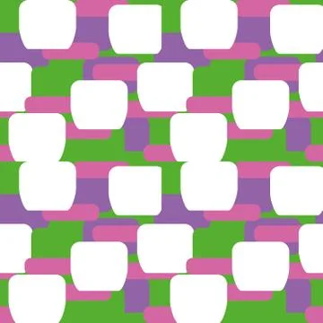 Seamless geometric pattern in pop art design. Vector abstract art. Stock Illustration