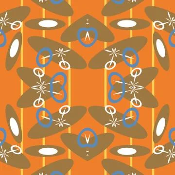 Seamless geometric pattern in pop art design. Vector abstract art. Stock Illustration