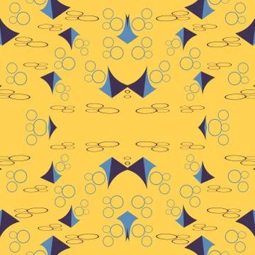 Seamless geometric pattern in pop art design. Vector abstract art. Stock Illustration