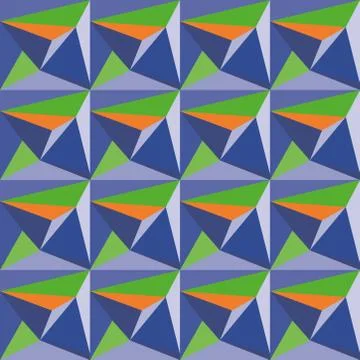 Seamless geometric pattern in pop art design. Vector abstract art. Stock Illustration