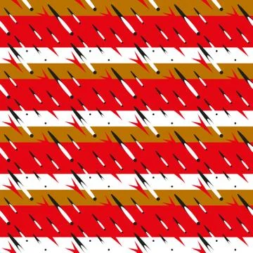 Seamless geometric pattern in pop art design. Vector abstract art. Stock Illustration