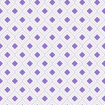 Seamless geometric pattern of purple and white diamonds Stock Illustration