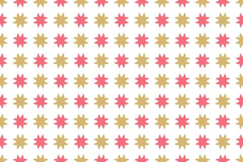 Seamless geometric pattern. Red, brown colors on white background. Illustrazione stock