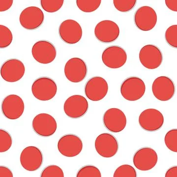 Seamless geometric pattern, red hole on white background vector illustration Stock Illustration