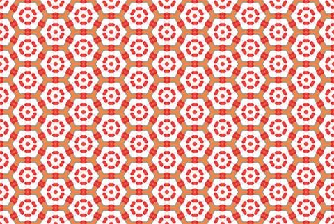 Seamless geometric pattern. In red, orange, grey, white colors. Stock Illustration